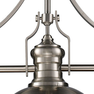 Atlas Chadwick 47" Wide 3-Light Linear Chandelier - Timeless Elegance for Dining Rooms and Foyers Satin Nickel CL11009-NK1