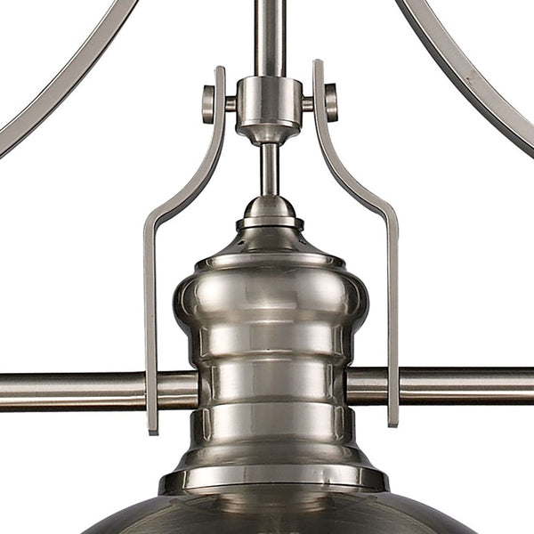 Atlas Chadwick 47" Wide 3-Light Linear Chandelier - Timeless Elegance for Dining Rooms and Foyers Satin Nickel CL11009-NK1