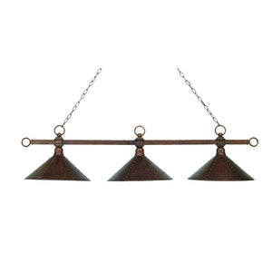 Atlas Designer Classics 58'' Wide 3-Light Linear Chandelier - Vintage-Inspired Antique Copper Elegance CL11011-BN