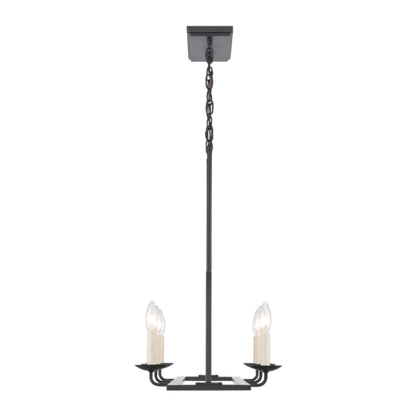 Atlas Ellisville 34" Wide 6-Light Chandelier - Charming Candle-Style Fixture for Cozy Indoor Spaces Matte Black CL11013-BK