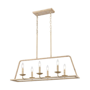 Atlas Ellisville 34" Wide 6-Light Chandelier - Charming Candle-Style Fixture for Cozy Indoor Spaces Antique Cream CL11013-CR