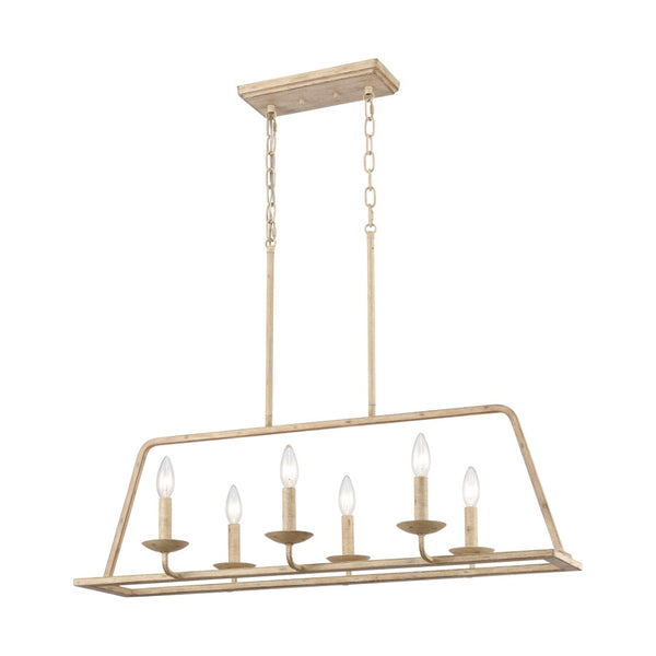 Atlas Ellisville 34" Wide 6-Light Chandelier - Charming Candle-Style Fixture for Cozy Indoor Spaces Antique Cream CL11013-CR