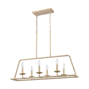 Atlas Ellisville 34" Wide 6-Light Chandelier - Charming Candle-Style Fixture for Cozy Indoor Spaces Antique Cream CL11013-CR