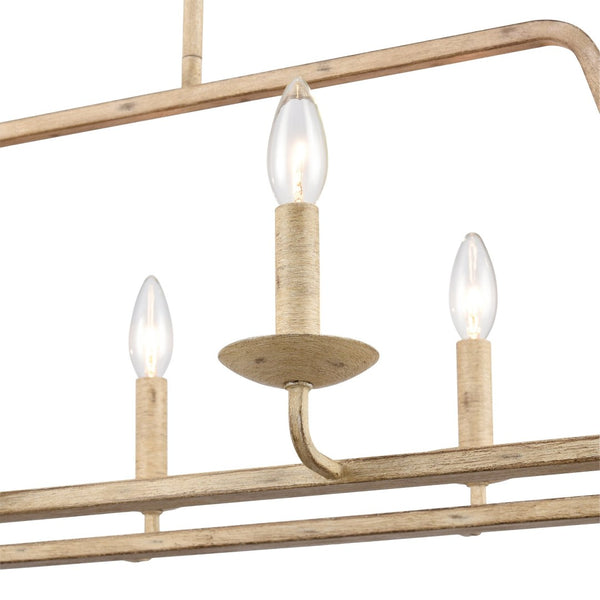 Atlas Ellisville 34" Wide 6-Light Chandelier - Charming Candle-Style Fixture for Cozy Indoor Spaces Antique Cream CL11013-CR