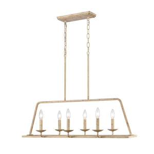 Atlas Ellisville 34" Wide 6-Light Chandelier - Charming Candle-Style Fixture for Cozy Indoor Spaces Antique Cream CL11013-CR