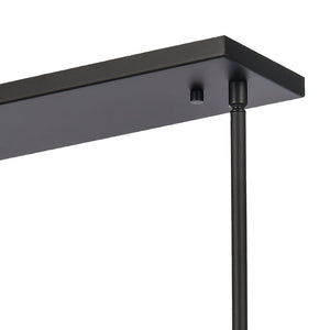 Atlas Fantania 36'' Wide 4-Light Linear Chandelier - Modern Crystal Accents for Elegant Ambient Lighting Matte Black CL11015-BK
