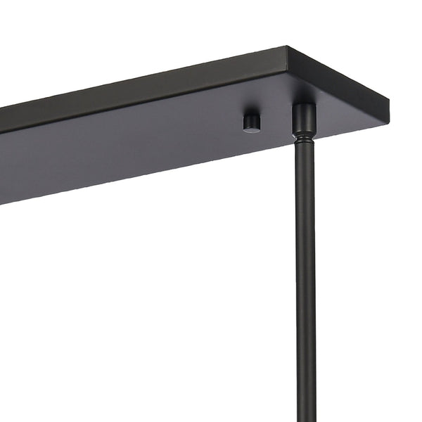 Atlas Fantania 36'' Wide 4-Light Linear Chandelier - Modern Crystal Accents for Elegant Ambient Lighting Matte Black CL11015-BK