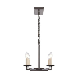 Atlas Joanie 34'' Wide 6-Light Linear Chandelier - Elegant Lantern-Style Design for Dining and Kitchens Old Bronze CL11018-BZ