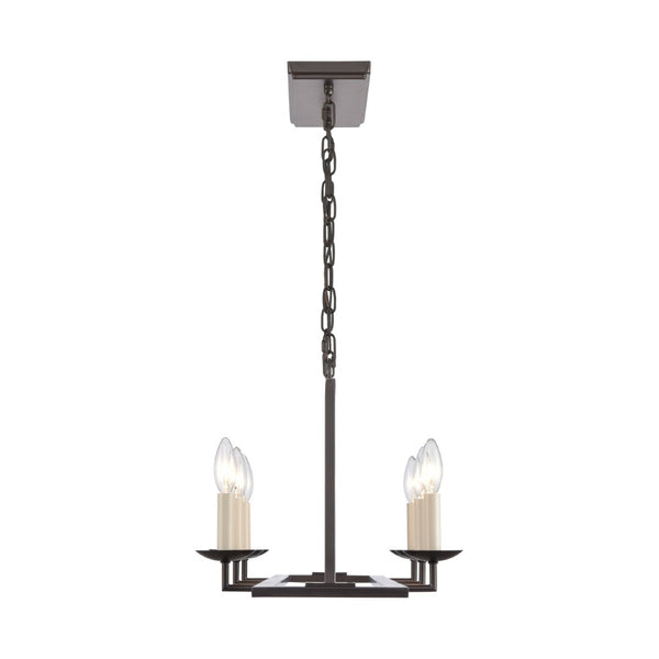 Atlas Joanie 34'' Wide 6-Light Linear Chandelier - Elegant Lantern-Style Design for Dining and Kitchens Old Bronze CL11018-BZ