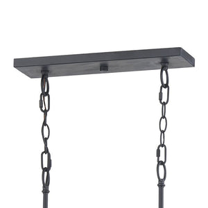 Atlas Lexington Green 48'' Wide 8-Light Linear Chandelier - Modern Elegance for Dining & Living Spaces Matte Black CL11021-BK