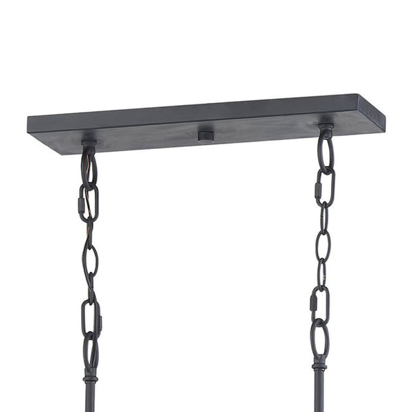 Atlas Lexington Green 48'' Wide 8-Light Linear Chandelier - Modern Elegance for Dining & Living Spaces Matte Black CL11021-BK