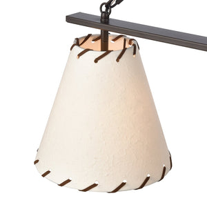 Atlas Marion 36'' Wide 3-Light Linear Chandelier - Elegant Oil Rubbed Bronze with Textured Shades CL11022-BZ
