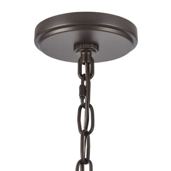 Atlas Marion 36'' Wide 3-Light Linear Chandelier - Elegant Oil Rubbed Bronze with Textured Shades CL11022-BZ