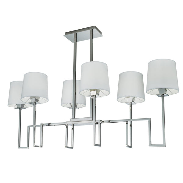 Atlas Maya 48'' Wide 6-Light Linear Chandelier - Elegant Polished Nickel Fixture for Timeless Interiors CL11023-NK