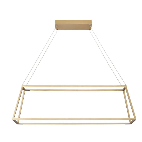 Atlas Minimalist 36" Wide Integrated LED Linear Chandelier - Soft Gold, Modern Design for Dining & More CL11024-GD