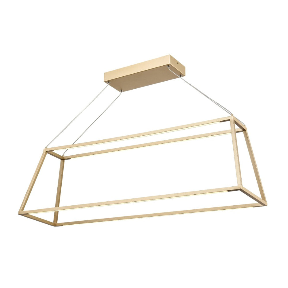 Atlas Minimalist 36" Wide Integrated LED Linear Chandelier - Soft Gold, Modern Design for Dining & More CL11024-GD