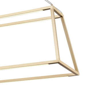 Atlas Minimalist 36" Wide Integrated LED Linear Chandelier - Soft Gold, Modern Design for Dining & More CL11024-GD