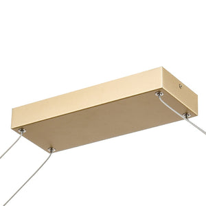 Atlas Minimalist 36" Wide Integrated LED Linear Chandelier - Soft Gold, Modern Design for Dining & More CL11024-GD