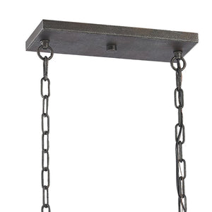 Atlas Nadina 37" Wide 4-Light Linear Chandelier - Contemporary Silverdust Iron with Crystal Elegance CL11026-GY