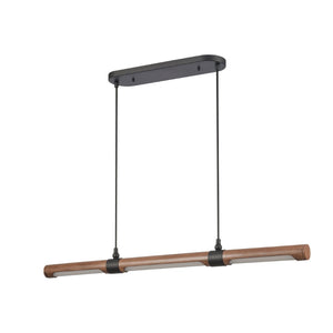 Atlas Wyatt 40.5'' Wide Integrated LED Linear Chandelier - Modern Matte Black Design for Stylish Spaces CL11040-BK