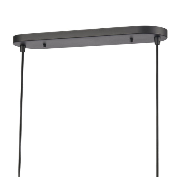 Atlas Wyatt 40.5'' Wide Integrated LED Linear Chandelier - Modern Matte Black Design for Stylish Spaces CL11040-BK