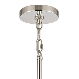 Atlas Abaca 4-Light Chandelier - Hand-Wrapped Rope Design with Modern Metallic Accents for Stylish Spaces Polished Nickel 18'' CL11042-NK