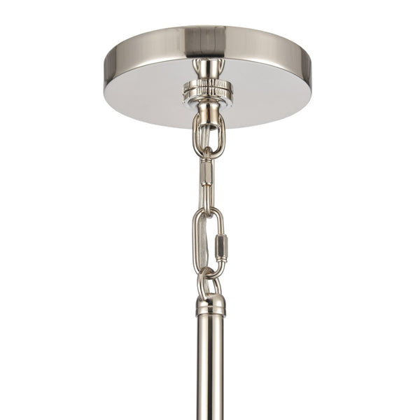 Atlas Abaca 4-Light Chandelier - Hand-Wrapped Rope Design with Modern Metallic Accents for Stylish Spaces Polished Nickel 18'' CL11042-NK