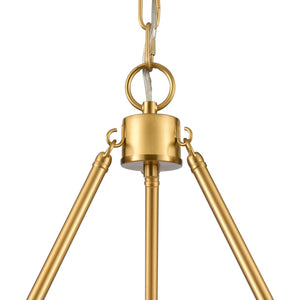 Atlas Abaca 4-Light Chandelier - Hand-Wrapped Rope Design with Modern Metallic Accents for Stylish Spaces Brushed Gold 20'' CL11043-BS