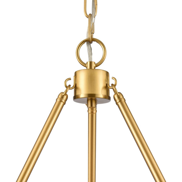 Atlas Abaca 4-Light Chandelier - Hand-Wrapped Rope Design with Modern Metallic Accents for Stylish Spaces Brushed Gold 20'' CL11043-BS