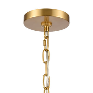 Atlas Abaca 4-Light Chandelier - Hand-Wrapped Rope Design with Modern Metallic Accents for Stylish Spaces Brushed Gold 20'' CL11043-BS