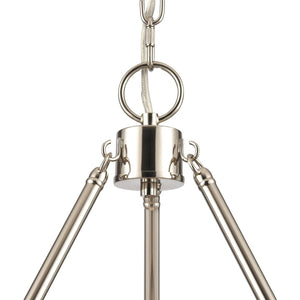 Atlas Abaca 4-Light Chandelier - Hand-Wrapped Rope Design with Modern Metallic Accents for Stylish Spaces Polished Nickel 20'' CL11043-NK