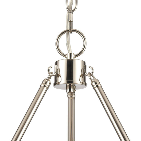 Atlas Abaca 4-Light Chandelier - Hand-Wrapped Rope Design with Modern Metallic Accents for Stylish Spaces Polished Nickel 20'' CL11043-NK
