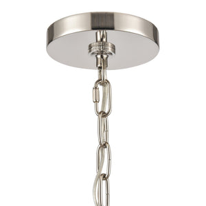 Atlas Abaca 4-Light Chandelier - Hand-Wrapped Rope Design with Modern Metallic Accents for Stylish Spaces Polished Nickel 20'' CL11043-NK