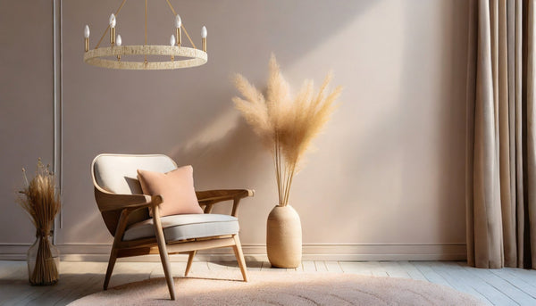 Atlas Abaca 4-Light Chandelier - Hand-Wrapped Rope Design with Modern Metallic Accents for Stylish Spaces Satin Brass 27'' CL11046-BS