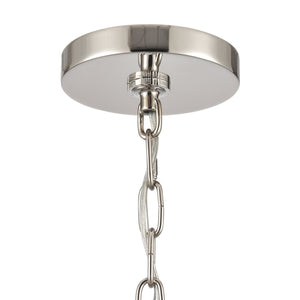 Atlas Abaca 4-Light Chandelier - Hand-Wrapped Rope Design with Modern Metallic Accents for Stylish Spaces Polished Nickel 32'' CL11047-NK