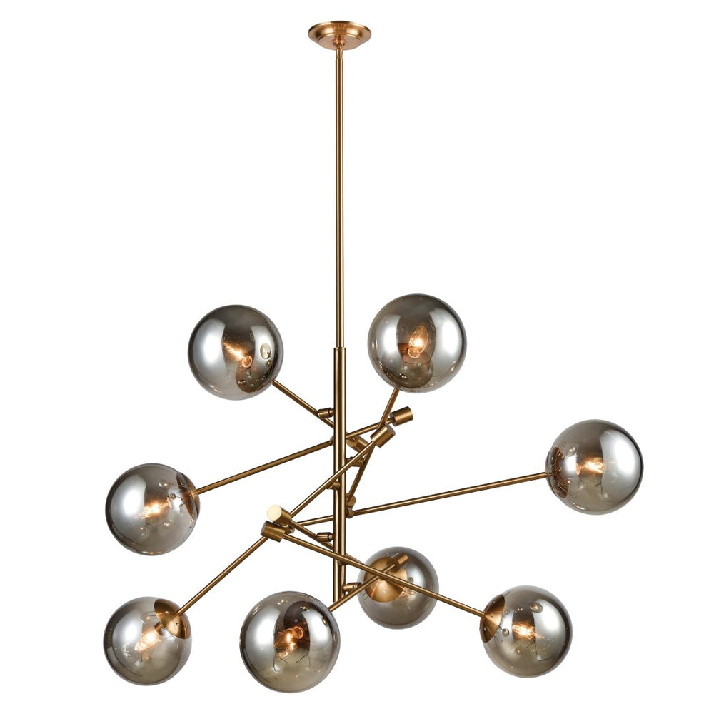 Atlas Accelerated 34" Wide 8-Light Chandelier in Aged Brass - Elegant Modern Design for Any Room CL11052-BS