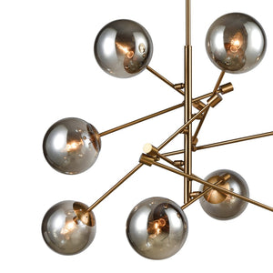 Atlas Accelerated 34" Wide 8-Light Chandelier in Aged Brass - Elegant Modern Design for Any Room CL11052-BS