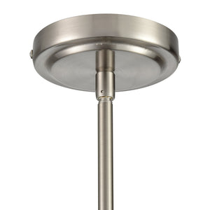 Atlas Astoria Modern 5-Light Chandelier - Midcentury Inspired Design with Clear Glass Globes & Brass Finish Brushed Nickel 28'' CL11057-NK