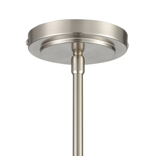 Atlas Astoria Modern 5-Light Chandelier - Midcentury Inspired Design with Clear Glass Globes & Brass Finish Brushed Nickel 23'' CL11060-NK