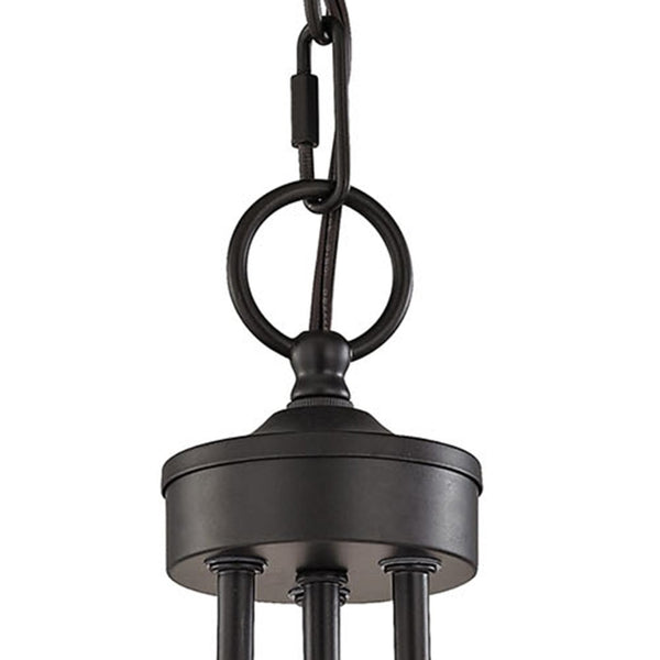 Atlas Arlington 22'' Wide 3-Light Chandelier - Elegant Oil Rubbed Bronze with White Glass for Modern Homes CL11061-BZ