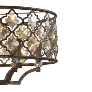 Atlas Armand 24'' Wide 6-Light Chandelier - Elegant Weathered Bronze with Crystal Accents for Home Decor CL11063-BZ