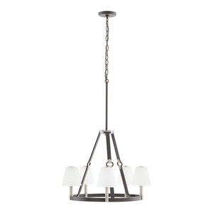 Atlas Armstrong Grove 25" 5-Light Chandelier - Fashion-Inspired Espresso Design for Elegant Interiors CL11066-BK
