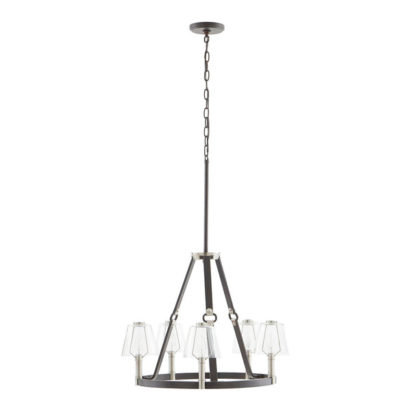 Atlas Armstrong Grove 25" 5-Light Chandelier - Fashion-Inspired Espresso Design for Elegant Interiors CL11066-BK