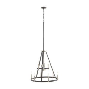 Atlas Armstrong Grove 25" Wide 9-Light Chandelier - Espresso Finish, Elegant Design for Modern Spaces CL11067-BK