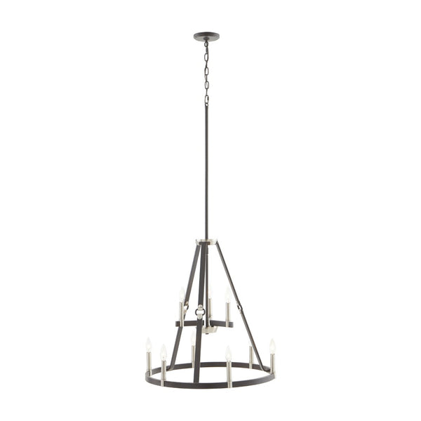 Atlas Armstrong Grove 25" Wide 9-Light Chandelier - Espresso Finish, Elegant Design for Modern Spaces CL11067-BK