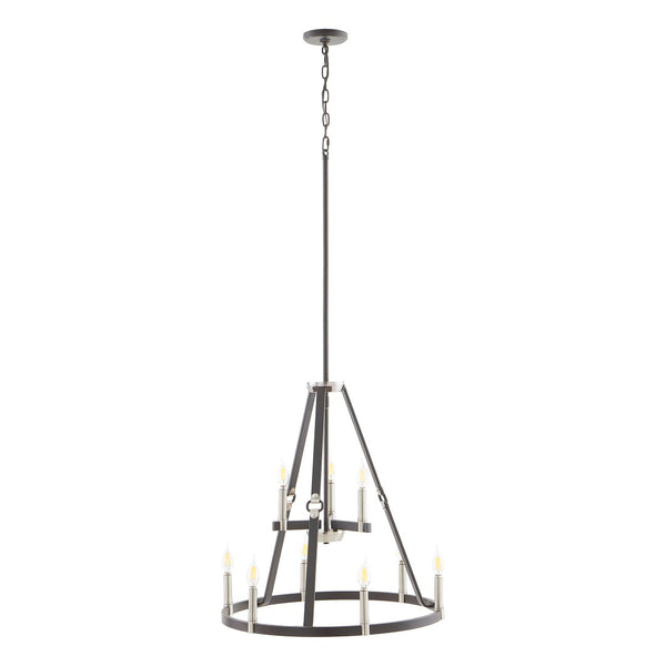 Atlas Armstrong Grove 25" Wide 9-Light Chandelier - Espresso Finish, Elegant Design for Modern Spaces CL11067-BK
