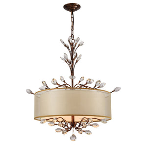 Atlas Asbury 26'' Wide 4-Light Chandelier - Nature-Inspired Design in Spanish Bronze for Elegant Spaces CL11068-BZ