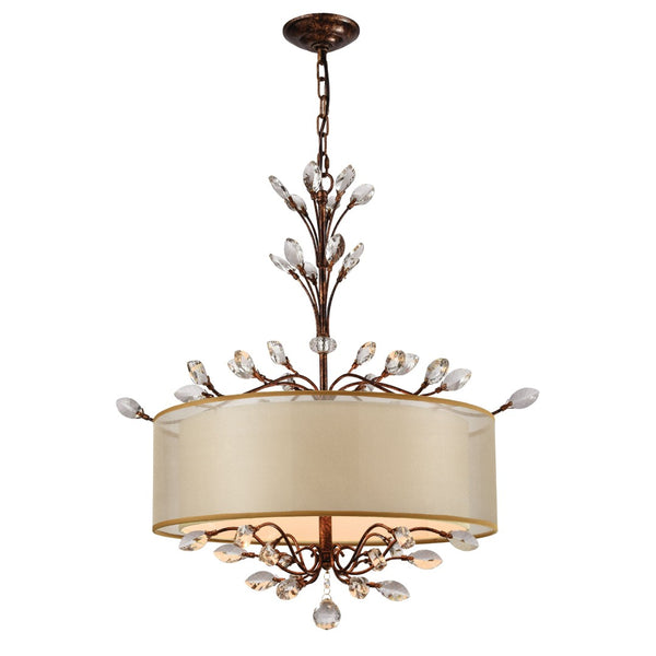 Atlas Asbury 26'' Wide 4-Light Chandelier - Nature-Inspired Design in Spanish Bronze for Elegant Spaces CL11068-BZ
