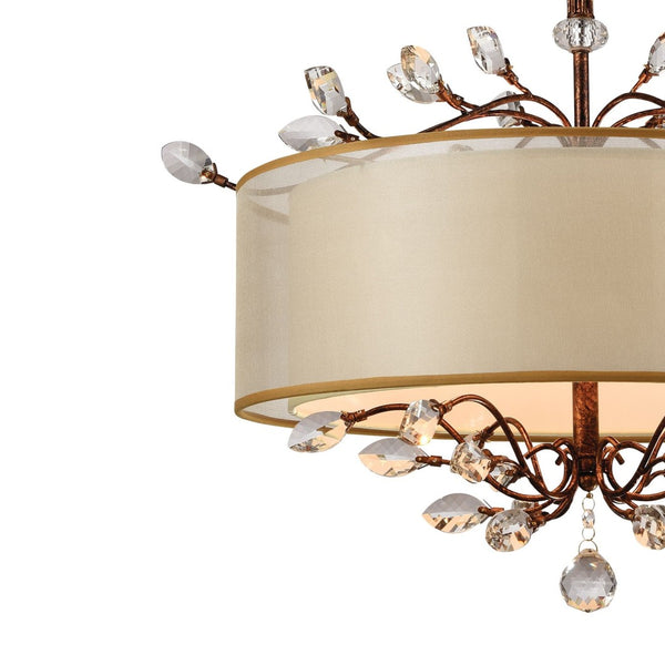 Atlas Asbury 26'' Wide 4-Light Chandelier - Nature-Inspired Design in Spanish Bronze for Elegant Spaces CL11068-BZ