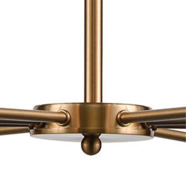 Atlas Astoria 32'' Wide 9-Light Chandelier - Midcentury Modern Satin Gold Design for Bright Elegance CL11072-GD